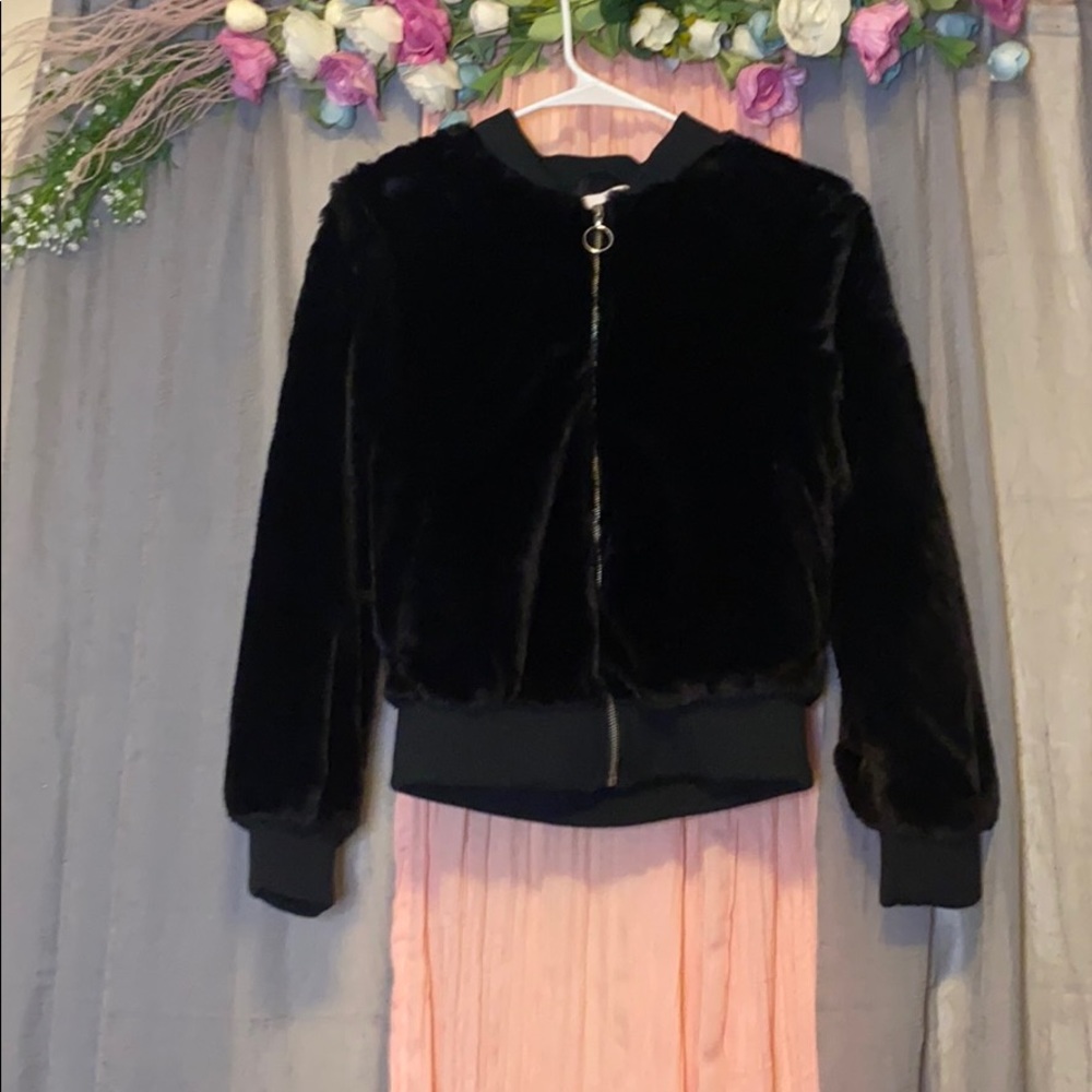 Furry black jacket
